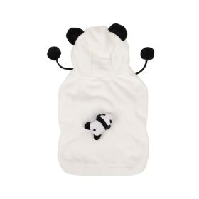 Flannel Warm Sweater Coat Jarre Aero Bull Corgi And Shiba Inu Pet (Option: White Panda Doll-XXL)